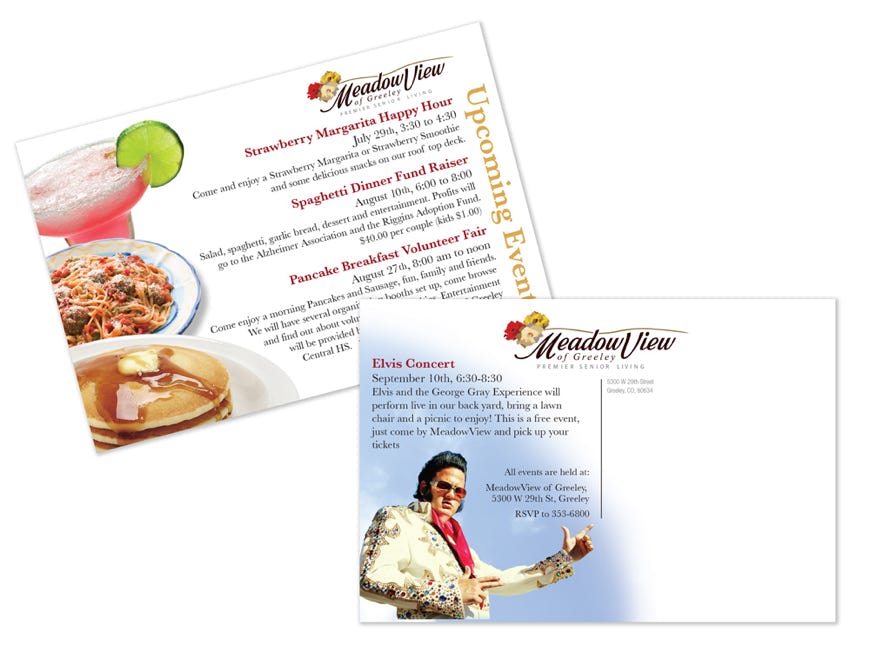 A nice postcard commercially printed on our full color press.